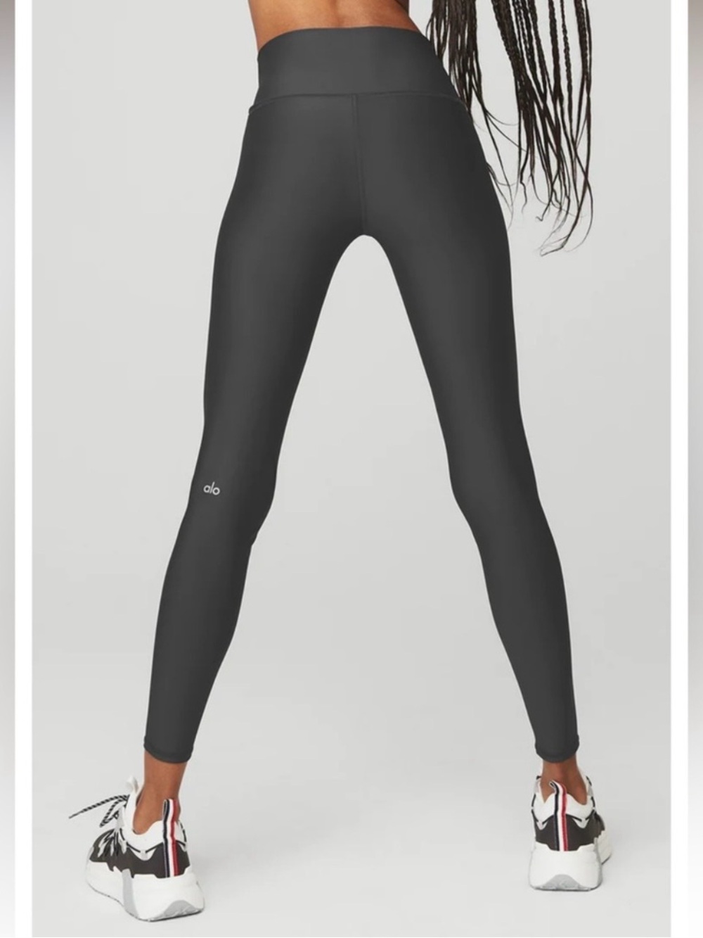 Alo Yoga High-Waist Airlift 7/8 Leggings in Anthracite Gray Small